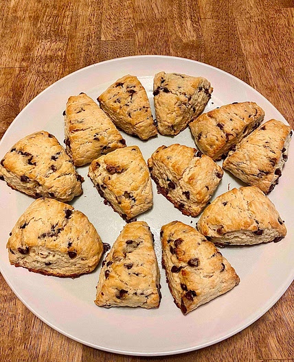 Mrs Jeter’s Chocolate Chip Scones