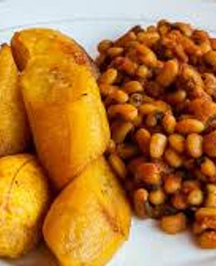 Beans, Scent leaf with Pap