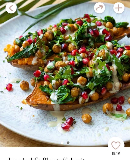 Süßkartoffel mit Kichererbsen