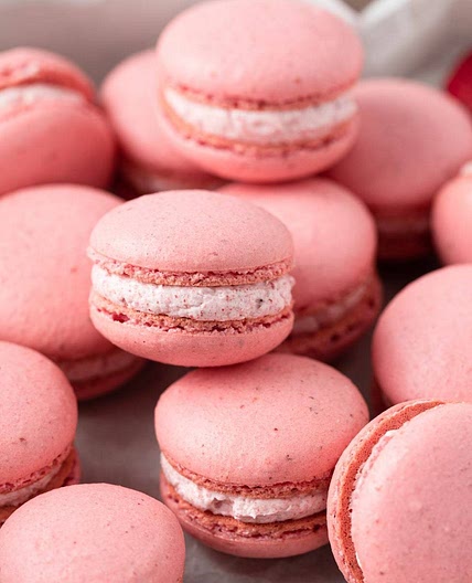 Strawberry Macarons