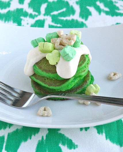 Green Velvet Silver Dollar Pancakes