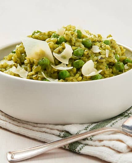 Risotto with Spinach and Peas