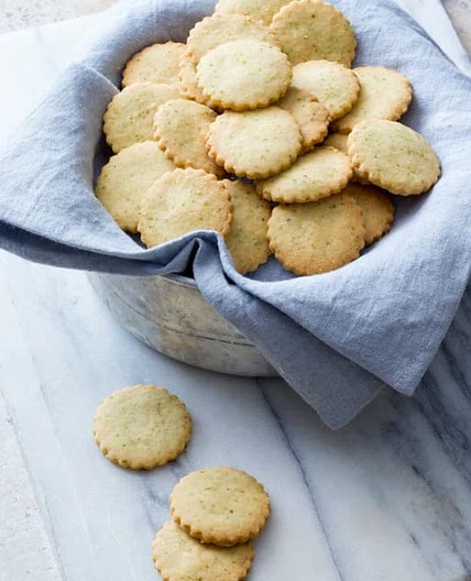 Macadamia and Parmesan biscuits
