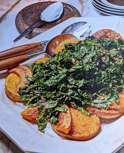 15-Minute Roasted Squash with Spicy Green and Yogurt