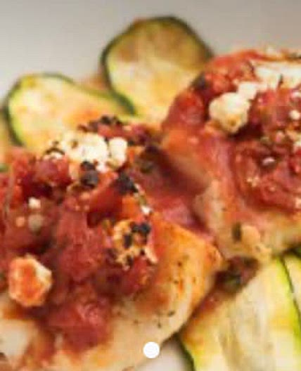 Baked Cod with Tomatoes & Feta