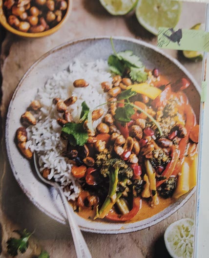 Thai Coconut Veggie Curry with Crunchy Chickpeas