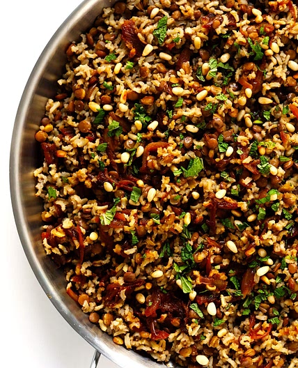 Brown Rice Mujadara