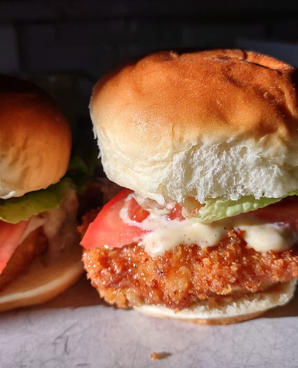 Fried Chicken Sliders with Honey Dijonnaise