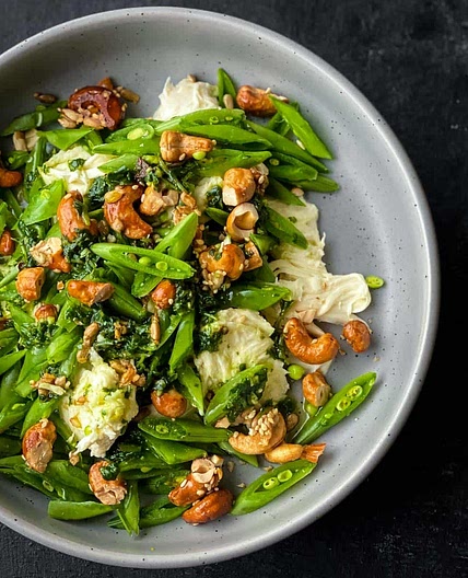 Sugar Snap Pea Salad with Fior di Latte