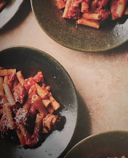 Speedy Sunday Gravy with Ziti