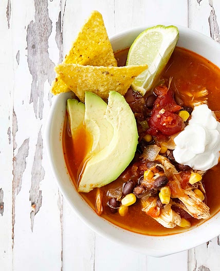 Healthified Crock Pot Chicken Tortilla Soup — The Skinny Fork