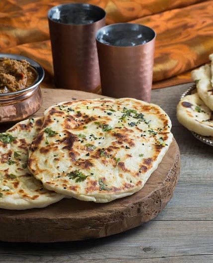 Garlic and coriander naan
