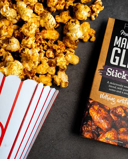 Sticky BBQ Popcorn by Pureety