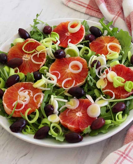 Mediterranean Blood Orange & Leeks Salad