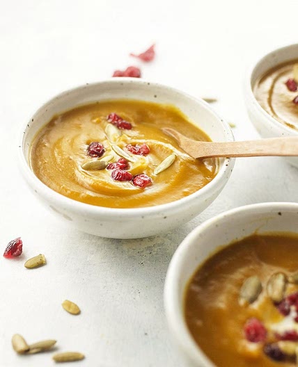 Instant Pot Vegan Curried Butternut Squash Soup