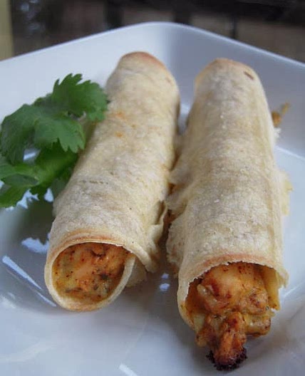 Baked Creamy Chicken Taquitos - Plain Chicken