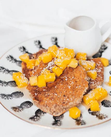 Tropical Mango Almond Pancakes