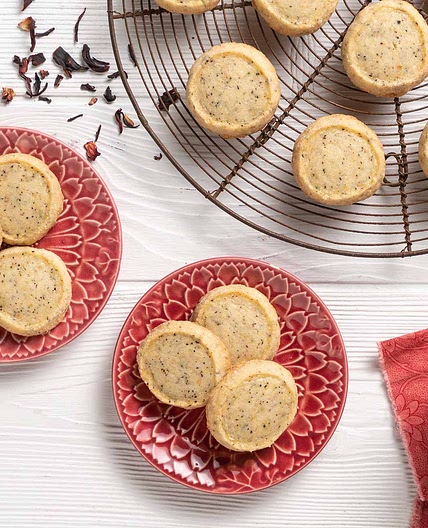 Hibiscus Shortbread Cookies