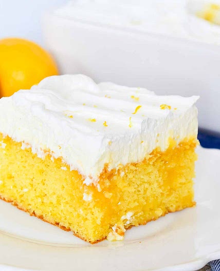 Lemon Curd Poke Cake