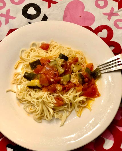 Tomato Zucchini pasta 