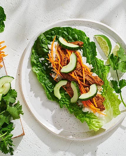 Family-Style Steak Lettuce Wraps