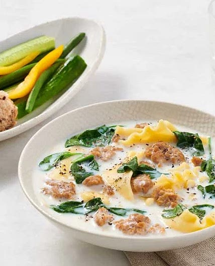 Chicken & Spinach Alfredo Soup