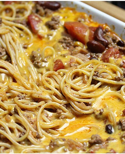 Spaghetti Auflauf mit Hackfleisch
