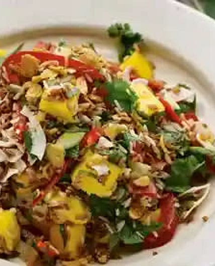 Mango and coconut rice salad