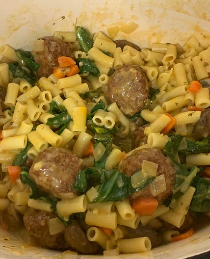Swedish meatballs and macaroni 