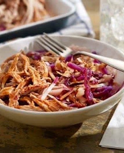 Slow Cooker Pork BBQ with Tangy Cabbage Slaw