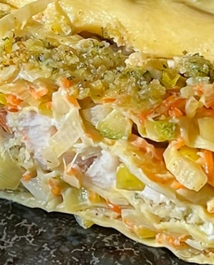 Lasagne with Vegetables and Monkfish