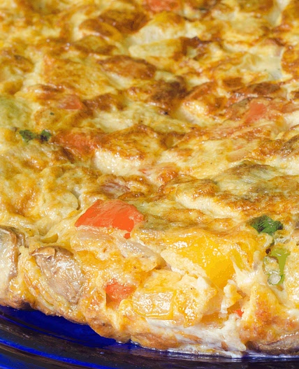 Keto Breakfast Chicken Mushroom Egg Omelette