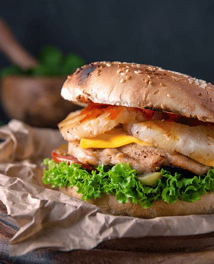 Spicy Hawaiian Grilled Chicken Burger
