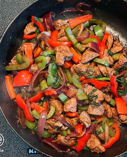 Green Onion and Lamb Stir Fry