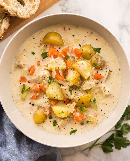 Garlic Parmesan Chicken Soup