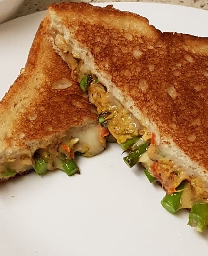 Spicy Asparagus Pesto Grilled Cheese
