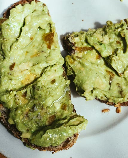 Avocado on toast with preserved lemon