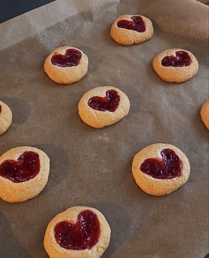 Biscuits cœur de fraise