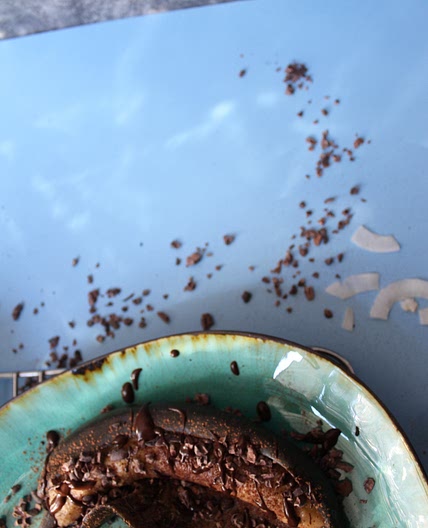 Baked banana (healthy chocolate)