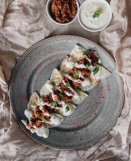 Afghan Vegetarian Dumplings (Aushak)