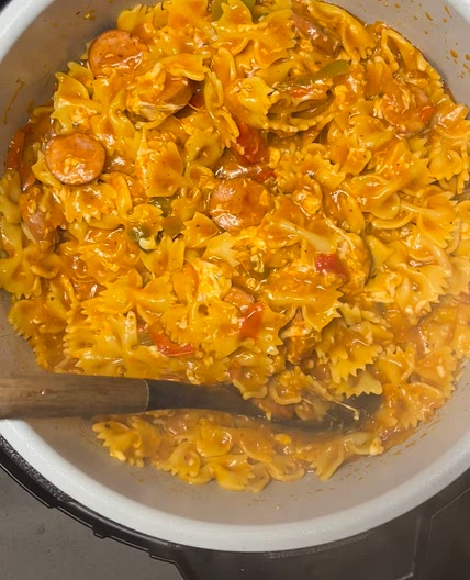 Smoked Sausage and Peppers Pasta