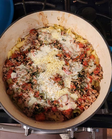 Baked Ziti with Spicy Ground Turkey