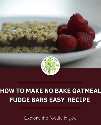 No Bake Oatmeal Fudge Bars