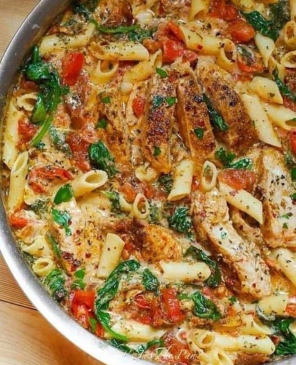 Chicken Bacon Spinach Penne