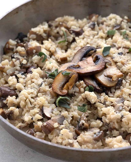 Cauliflower Mushroom Risotto Recipe