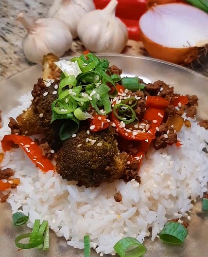 🇰🇷 Korean Ground Beef Bulgogi with 🥦🫑 Broccoli and Bell Pepper (no sugar)