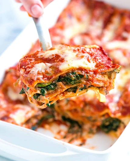 Vegetarian Spinach and Mushroom Lasagna