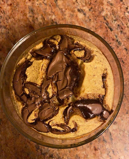 Baked oatmeal w/ Nutella 