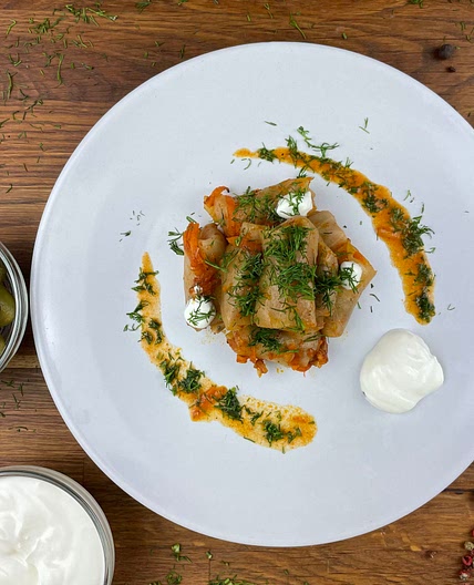 Ukrainian Holubtsi (Cabbage rolls)