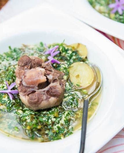 Green Borsch with Oxtail